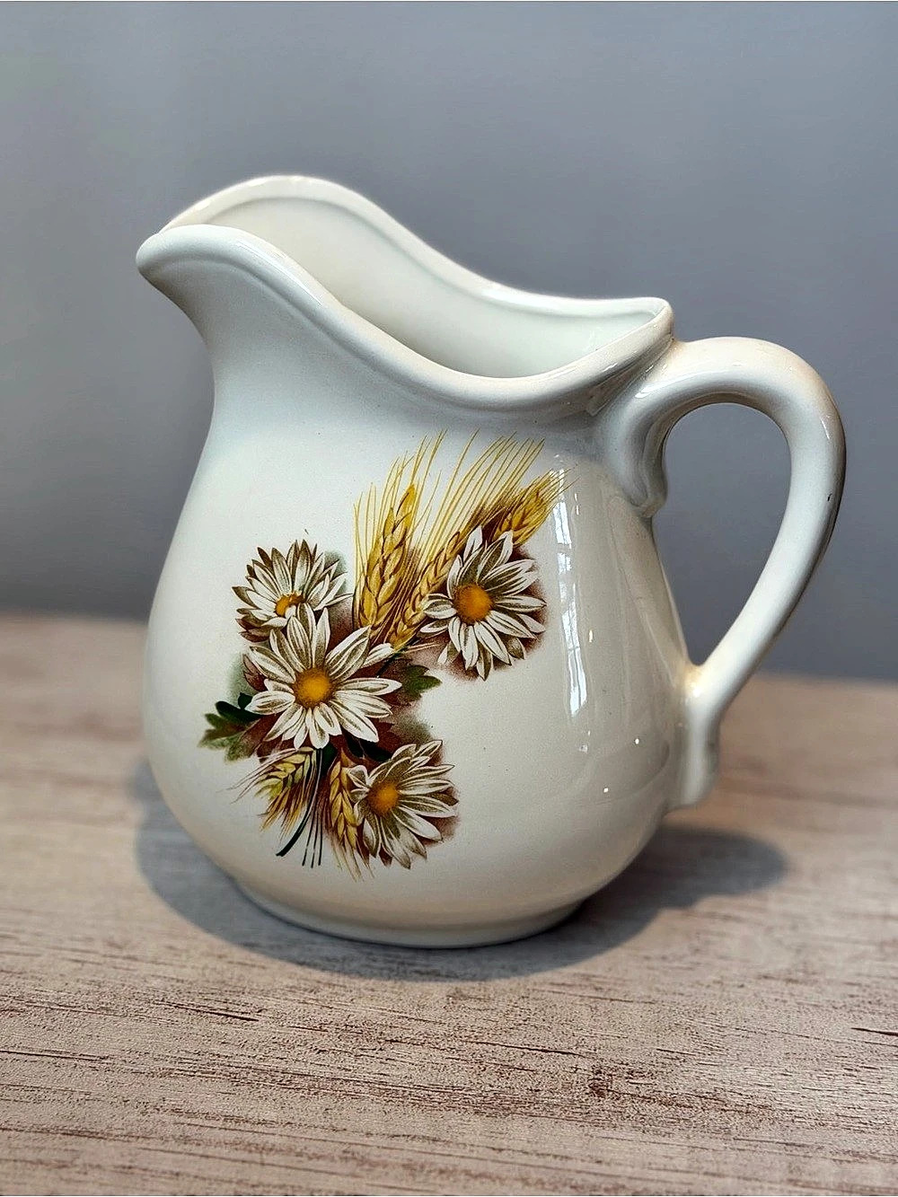Floral Ceramic Small Pitcher Vintage Handmade